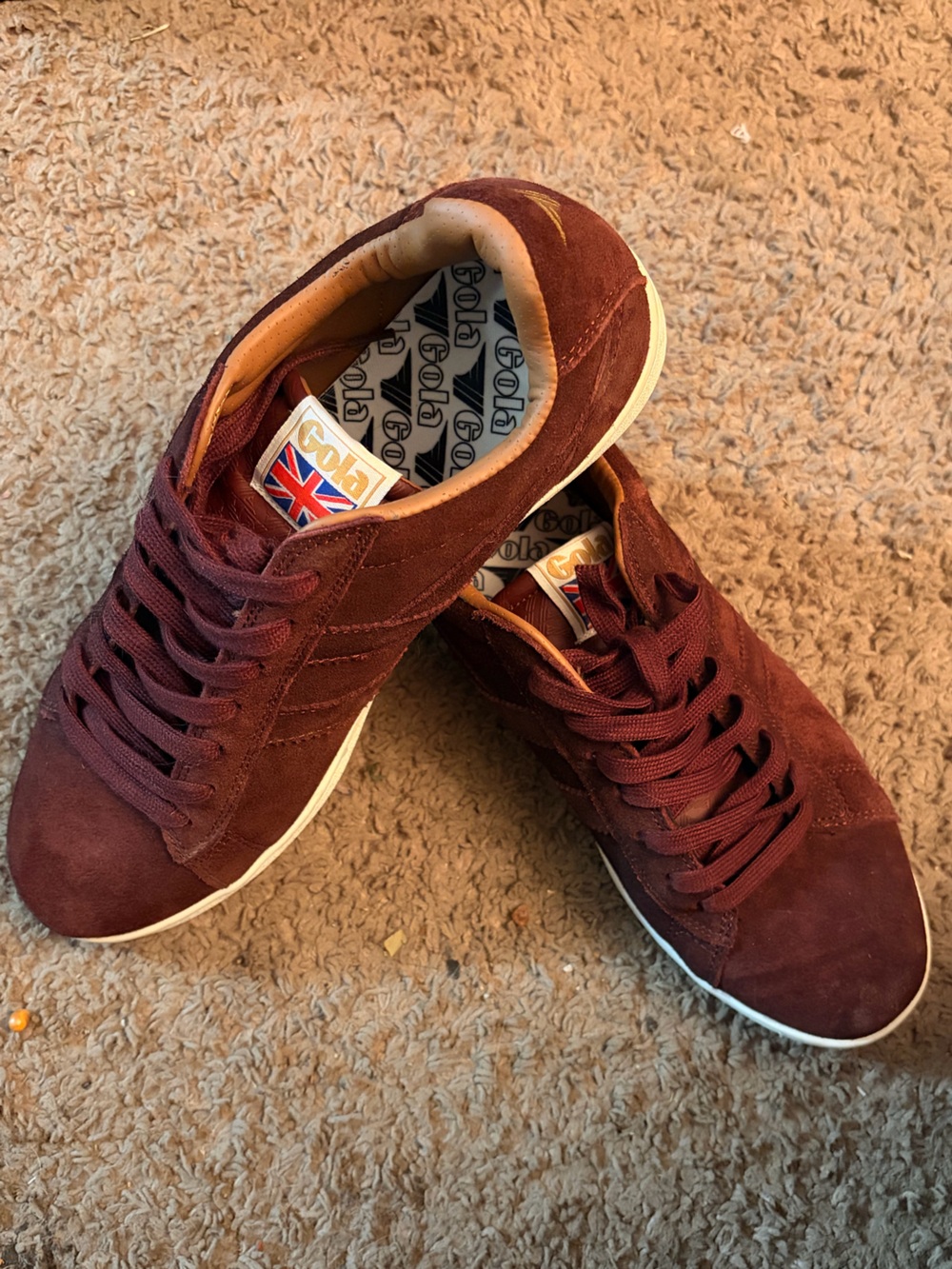 Gola Equipe Suede Sneakers Burgundy Oxblood Men’s 9 EU 42 UK 8